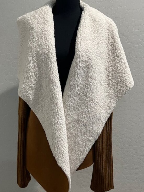 Outback Trading Co. Sweaters - Outback Trading Co Sherpa Waterfall Cardigan XL Western Boho Cozy Jacket NWT